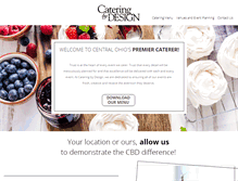 Tablet Screenshot of cateringbydesign.com